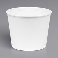 Innopak 85 oz. White Poly-Coated Food Bucket - 200/Case