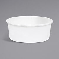 Innopak 54 oz. White Poly-Coated Food Bucket - 165/Case