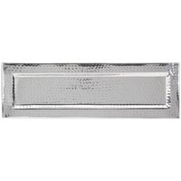 American Metalcraft HMRT247 23 3/4 inch x 7 1/2 inch Rectangle Hammered Stainless Steel Tray