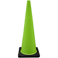 Cortina DW Series 28 inch Lime Traffic Cone with 7 lb. Base 03-500-65