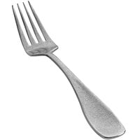 Front of the House Cameron 7 1/4" 18/10 Stainless Steel Extra Heavy Weight Antique Salad / Dessert Fork - 12/Case