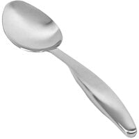 Front of the House 10 1/4" 18/10 Stainless Steel Extra Heavy Weight Brushed Solid Serving Spoon - 12/Case