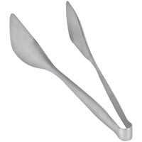 Front of the House 9" 18/10 Stainless Steel Extra Heavy Weight Brushed Tongs - 6/Case