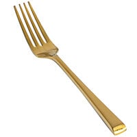 Front of the House Parker 7" 18/10 Stainless Steel Extra Heavy Weight Matte Brass Salad / Dessert Fork - 12/Case