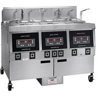 Henny Penny OFG-323 3-Well Natural Gas Open Fryer with Computron 1000 Controls - 255,000 BTU