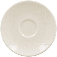 RAK Porcelain Wonder 5 1/8" Ivory Embossed Porcelain Saucer - 12/Case