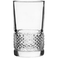 2 Flat Working Glass Tumblers Panel Design Clear Anchor Hocking USA 13 oz 