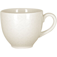 RAK Porcelain Lace 6.75 oz. Ivory Embossed Porcelain Cup - 12/Case