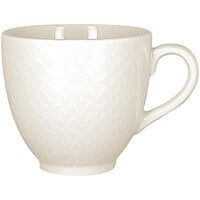 RAK Porcelain Favourite 9.45 oz. Ivory Embossed Porcelain Cup - 12/Case