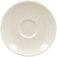 RAK Porcelain Favourite 5 1/8" Ivory Embossed Porcelain Saucer - 12/Case