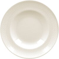 RAK Porcelain Favourite 7 9/16" Ivory Embossed Porcelain Flat Plate - 12/Case