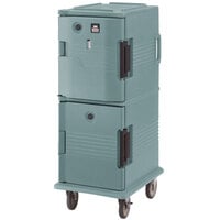 Cambro UPCHT800401 Ultra Camcart® Slate Blue Electric Hot Top / Passive Bottom Food Holding Cabinet in Fahrenheit - 110V