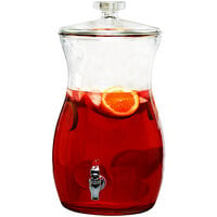 The Jay Companies 410416-RB 2.7 Gallon Style Setter Magnolia Grove Glass Beverage Dispenser