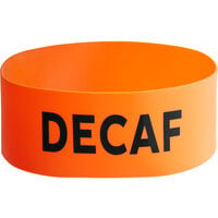 Choice Orange Silicone "Decaf" Airpot Label Band