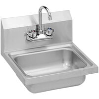 Elkay SEHS-17X 17" x 15" Wall Mount Hand Sink with Gooseneck Faucet