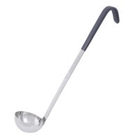 Vollrath 4980320 Jacob's Pride 3 oz. One-Piece Stainless Steel Ladle with Black Kool-Touch® Handle