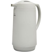 Zojirushi AHGB-10D-WB 34 oz. White Glass-Lined Thermal Serve Carafe with Twist Open Stopper