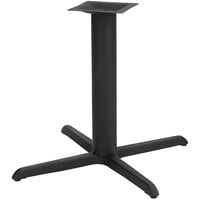American Tables & Seating 36" x 36" Black 2-Piece Standard Height Outdoor Table Base Kit with 4" Column