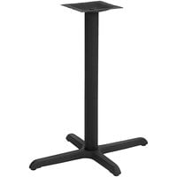 American Tables & Seating 30" x 22" Black 2-Piece Bar Height Outdoor Table Base Kit with 3" Column