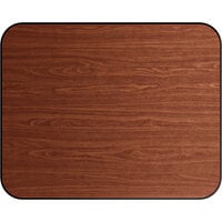 Lancaster Table & Seating 24 inch x 30 inch Laminated Rectangular Table Top Reversible Walnut / Oak