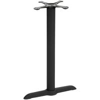 American Tables & Seating 22" x 5" Black 3-Piece Bar Height Outdoor Table Base Kit with 3" Column