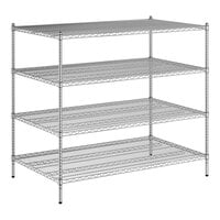 Regency 36" x 60" x 54" NSF Chrome Stationary Wire Shelving Starter Kit with 4 Shelves