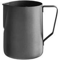 Acopa 33 oz. Black Frothing Pitcher with Measuring Lines