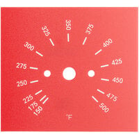 Cooking Performance Group 351124365 Retrofit Temperature Dial Sticker for FGC and FEC Series