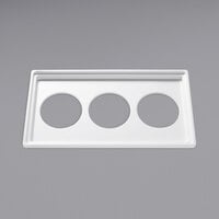 Bon Chef EZ Fit White Melamine 1/3 Size Food Tile with 3 Cutouts M-EZ-13-1-SD