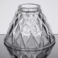 Sterno 85442 Table Lamp Glass Diamond Cut Clear Shade