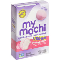 My/Mochi Vegan Strawberry Mochi Oat Milk Frozen Dessert 1.5 oz. 6-Pack - 12/Case