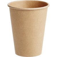 Choice 12 oz. Kraft Poly Paper Hot Cup - 50/Case