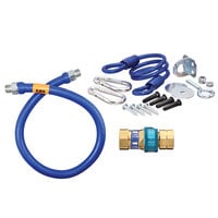 Dormont 1675BPQR48 SnapFast® 48 inch Gas Connector Kit with Restraining Cable - 3/4 inch Diameter