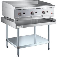 Cooking Performance Group 36GMSNL 36 inch Manual Griddle with Regency Equipment Stand - 90,000 BTU