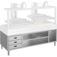 Mibrasa MCGMB200 3-Drawer Parrilla Grill Stand with Gastronorm Rack for GMB 200 Double Parrilla