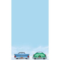 Choice 8 1/2" x 11" Menu Paper - Retro Themed Car Design Middle Insert - 100/Pack