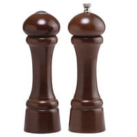 Chef Specialties 08100 Professional Series 8 inch Customizable Windsor Walnut Pepper Mill and Salt Shaker