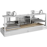 Mibrasa GMB 252 Fire Double Parrilla with Two Adjustable Grills and Fire Basket - 99 3/16" x 41 1/2" x 45 5/8"