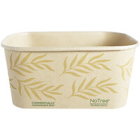 World Centric NoTree Bio-Lined Compostable Rectangular Container 32 oz. - 300/Case