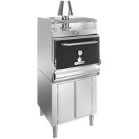 Mibrasa HMB AB-SB 110 Worktop Charcoal Oven with Cabinet Base and Heating Rack - 37 5/8" x 25" x 73 5/8"