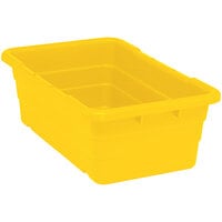 Quantum 9.75 Gallon Yellow Cross Stack Tub with Built-In Handle Grips and Bottom Grooves TUB2516-8YL