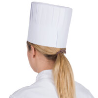 Royal Paper RCH7 7 inch Pleated Disposable Chef Hat - 28/Case