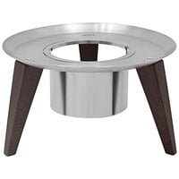 Spring USA Wynwood by Skyra SK-14503141 9 Qt. Round Stainless Steel and Faux Wood Display Stand for SK-14503180 and SK-14503FXW