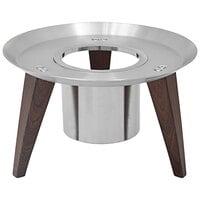 Spring USA Wynwood by Skyra SK-14502141 5 Qt. Round Stainless Steel and Faux Wood Display Stand for SK-14502180 and SK-14502FXW