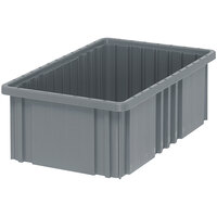 Quantum 16 1/2" x 10 7/8" x 6" Heavy-Duty Gray Dividable Container DG92060GY