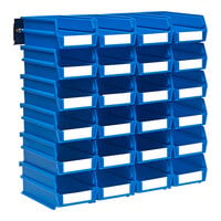 Triton Products LocBin Wall Storage System with (24) 7 3/8" Bins and (2) Rails