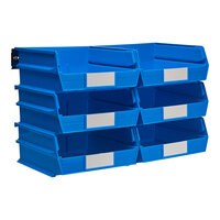 Triton Products LocBin Wall Storage System with (6) 10 7/8" Bins and (2) Rails