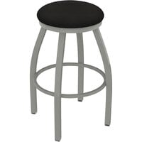 Holland Bar Stool XL 802 Misha 30" Swivel Bar Stool with Anodized Nickel Finish and Canter Espresso Seat