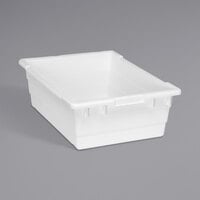 Quantum 9.81 Gallon White Cross Stack Tub with Built-In Handle Grips and Bottom Grooves TUB2417-8WT