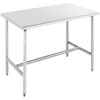 Advance Tabco CRTK-304 30 inch x 48 inch 14 Gauge Stainless Steel Commercial Open Base Cleanroom / Work Table